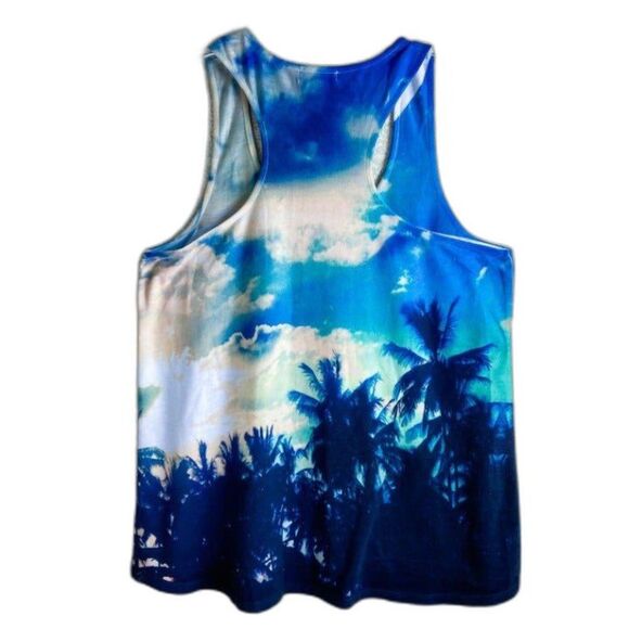 Beachy Palm Tree Print Tank Top - Picture 2 of 3